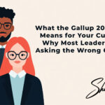 Modern office space with divided team energy, symbolizing culture transformation after Gallup’s 2025 workplace report.