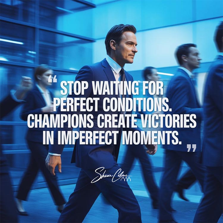 Stop waiting for perfect conditions - Shawn Collins