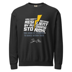 Shawn Collins DANCE WITHIN STORMS Unisex Garment-dyed Fleece Crewneck Sweatshirt