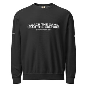 Shawn Collins LEAD THE CULTURE Unisex garment-dyed fleece crewneck sweatshirt