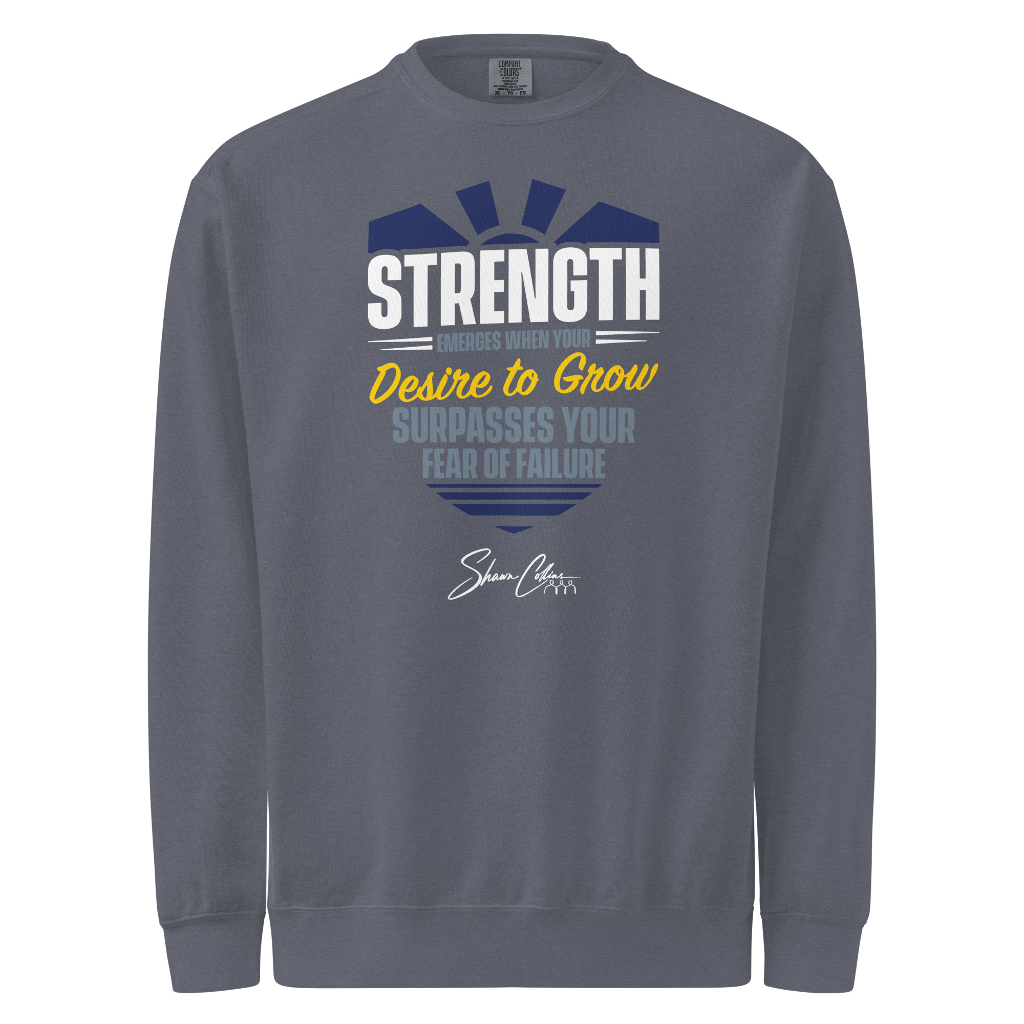 Shawn Collins DESIRE TO GROW Unisex Garment-dyed Sweatshirt - Image 3