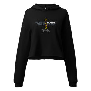 Shawn Collins STAND BOLDLY Womens Crop Hoodie