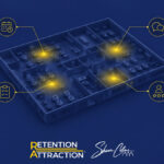 Manager hotspot map showing communication, expectations, and accountability as retention risk factors.
