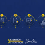 Four-step Retention = Attraction Audit process showing Request, Inputs, Readout, and 90-Day Path.