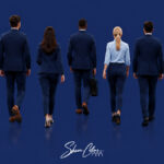 Illustration of team members walking away, symbolizing employee retention challenges