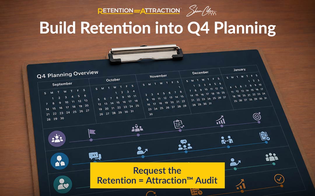 Q4 business planning calendar showing retention and leadership priorities before January.
